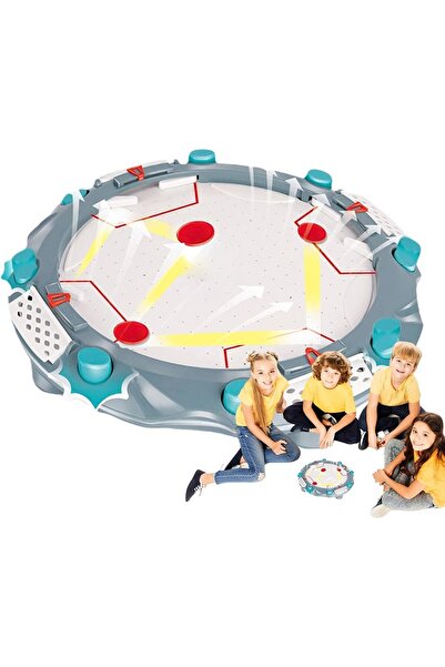 Flippy Air Hockey Table, Scoreboard, 2 Pucks, No Legs, ABS, Ages 5+, 35.5×7.8×35.5 cm, Gray