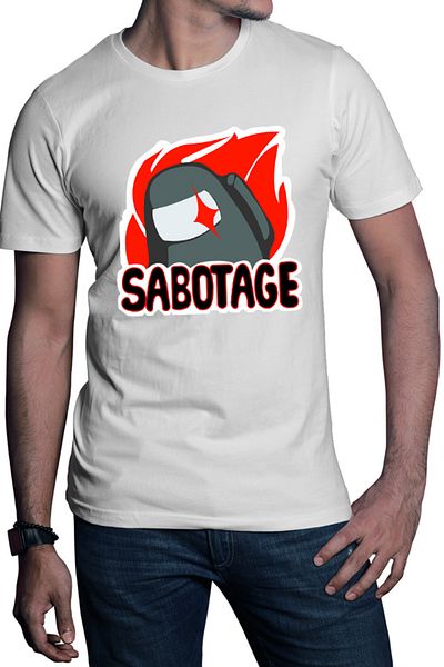 OEM Men's T-shirt Among Us Sabotage Crew Space Station Task Vent