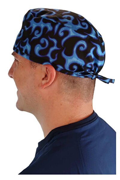 OEM Boneta chirurgicala Blue Liquid Flames on Black