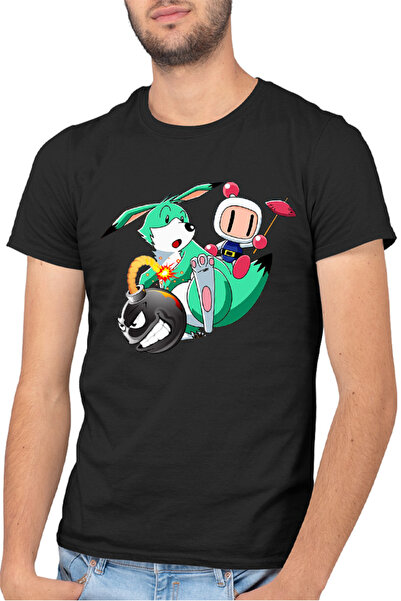 OEM Tricou barbati Bomberman Pokemon Children Game Vintage