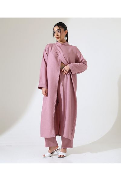 Fi'l Arz Fashion Asymmetrical Judge Collar Tunic Suit