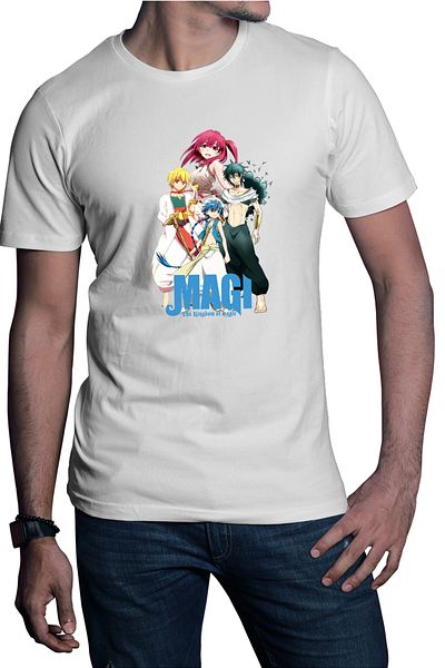 OEM Men's T-shirt Magi The Labyrinth of Magic Alladin Friends Anime