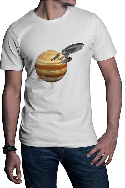 OEM Star Trek USS Enterprise Starship Jupiter Men's T-shirt