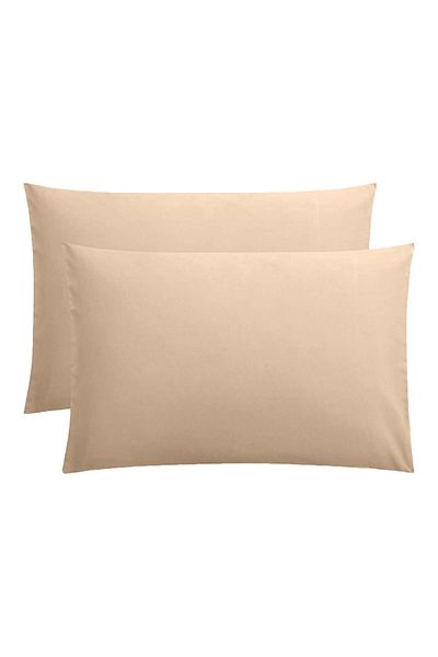 Five Store Set 2 huse perna din bumbac ranforce 100%, densitate 120 g/mp, Bej, 50/70cm