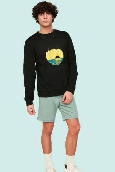 PayBuy Men's Capri Boy Geometric Printed Shorts Normal Waist Polyester Casual Summer Where Style Meets
