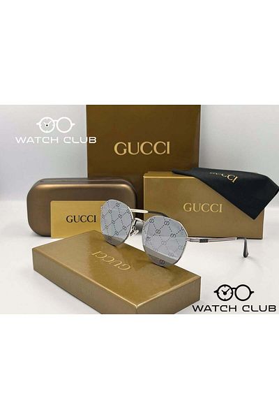 Gucci Silver Sunglasses with Logo