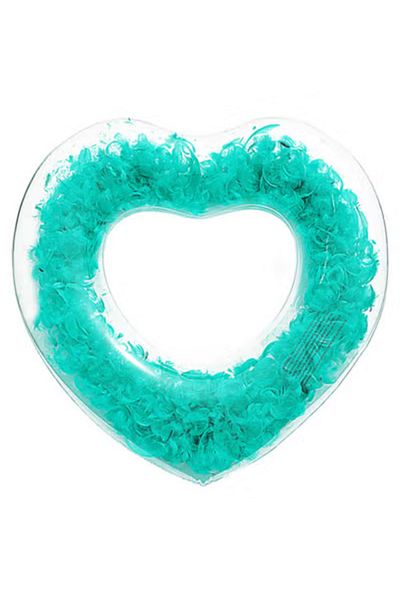 Fun Moment Transparent Inflatable Heart Shaped Swim Ring 90cm