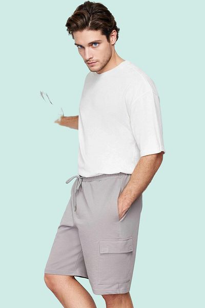 PayBuy Men's Wide Leg Shorts Applique Detail Casual Everyday Style Weekend Summer Essential