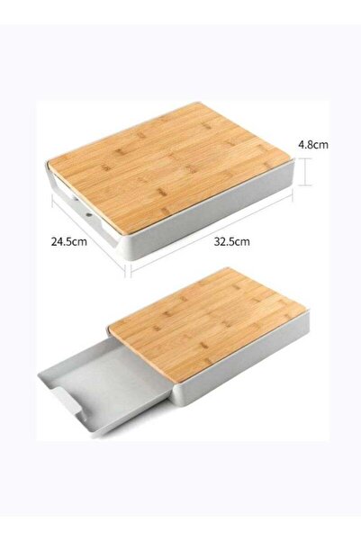 Lumely Kitchen Wooden Chopping Board, Plastic Tray,Easy Waste Removal and Food Prep, Anti-Skid,Hangable