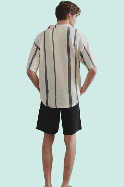 PayBuy Men's Gabardine Capri Shorts High Waist Straight Silhouette Cotton Daily Use Modern Design