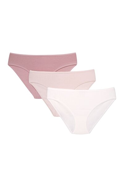 ESOTIQ Set de chiloți clasici pentru femei, pachet de 3, chiloți confortabili din bumbac și elastan, pentru uz zilnic | Sol-Sol
