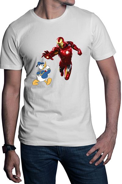 OEM Tricou barbati Ironman Donald Duck Tony Stark Save World
