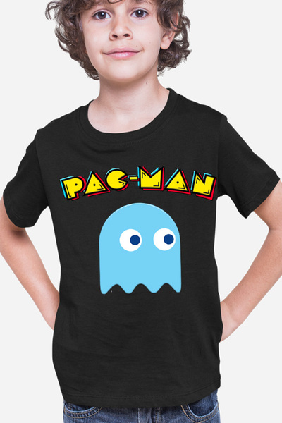 OEM Tricou copii Pac Man Blue Ghost Monster Logo