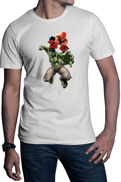 OEM Men's T-shirt Hulk Spiderman Incredible MacBook Pro Carol Fist