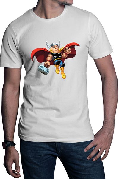 OEM Men's T-shirt Thor Fly Hammer Arrogant Midgard God Walt Disney