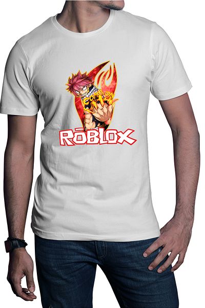 OEM Men's T-shirt Fairy Tail Natsu Roblox Studio Creator