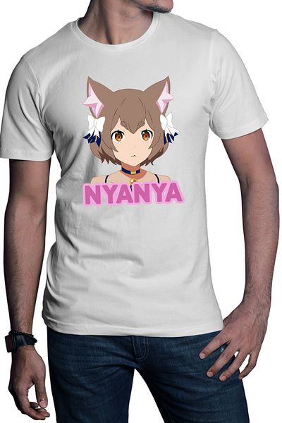 OEM Men's T-shirt Re Zero Felix Cat Nya Kawaii Magic Youtube