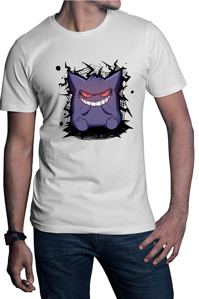 OEM Men's T-shirt Yu Gi Oh Latias Gengar Pokemon Trading Card