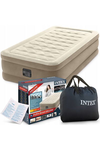 Intex Saltea gonflabilă Ultra Plush Twin 191 x 99 x 46 cm cu compresor încorporat #64426
