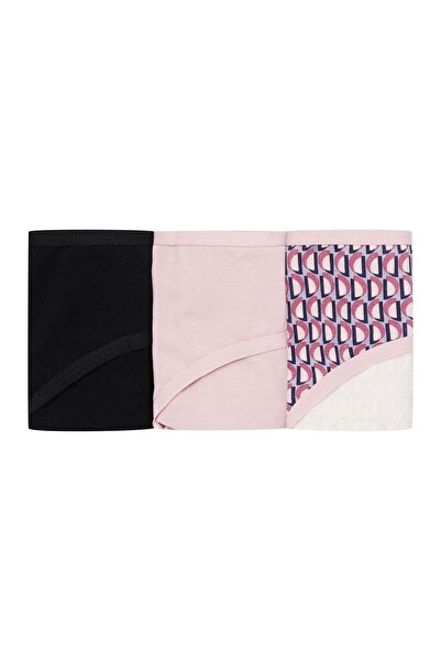 ESOTIQ Women's Classic Panties Set 3-Pack Cotton & Elastane Briefs Plain & Patterned | Mia-Mia