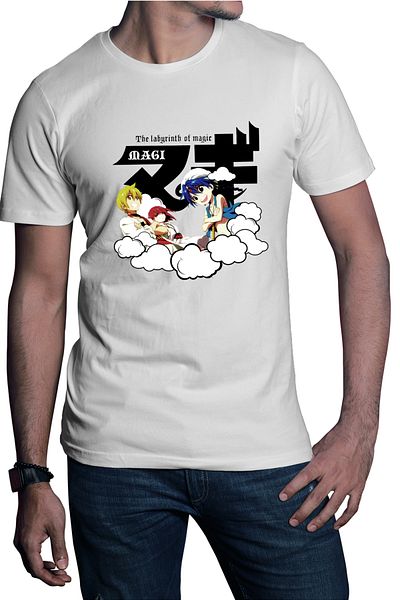 OEM Tricou barbati Magi The Labyrinth of Magic Protagonists Group Clouds