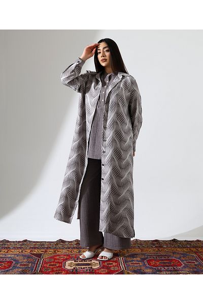 Fi'l Arz Fashion Comfortable Fit Long Viscose Linen Suit