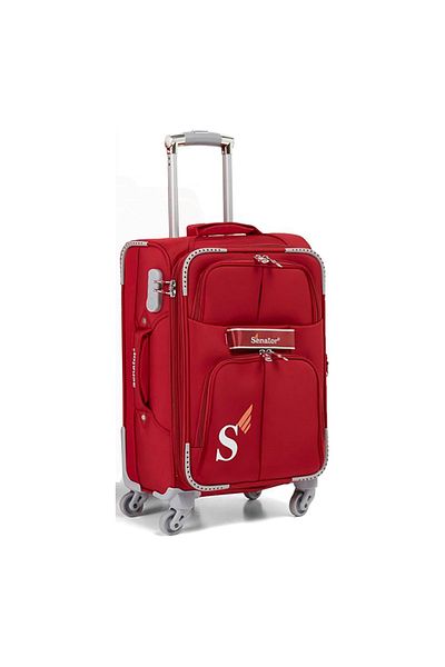 Senator Soft Side Luggage Lightweight Suitcase Spinner Expandable Luggage For Travel Ll003 (RED)