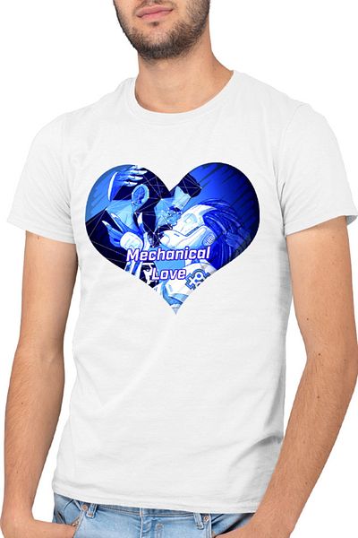 OEM Men's T-shirt NFT XOXO Heart Robot Cyber Human Artificial