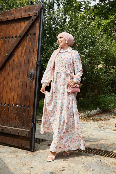 EBRUTESETTÜR Floral Patterned Side Tie Dress