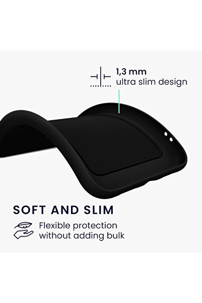 m.tk moveteck iPhone 13-14 Kılıf Kamera Ve Köşe Korumalı Kartlıklı Cüzdanlı Yumuşak Renkli Silikon Kap içi Kadife