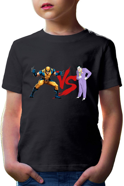 OEM Tricou copii Wolverine VS Joker Costume Cartoon