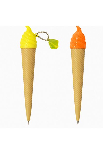 Bittox Neon Bright Stone Decorated Ice Cream Design 0.7 mm Tip Pen - Gift and Stylish