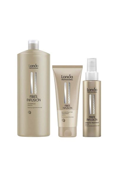 Londa Professional Set Fiber Infuze – Șampon 1000ml Tratament 200ml Mască 5 minute 100ml