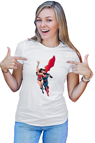 OEM Tricou dama Wonder Woman Superman Super Lovers Fly Cape Save Protect