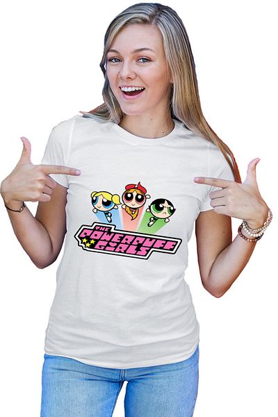 OEM Tricou dama The Powerpuff Girls Logo Trio Adventure Funny