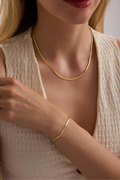 Tufanlar Kuyumculuk 14 Ayar Yassı Altın Zincir Kolye (2.80 mm)