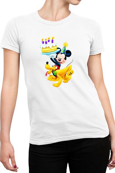 OEM Tricou dama Mickey Mouse Puppy Happy Birthday