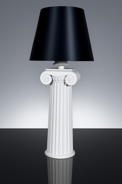 Hangar Home عاكس الضوء المزخرف بتصميم عمود روماني