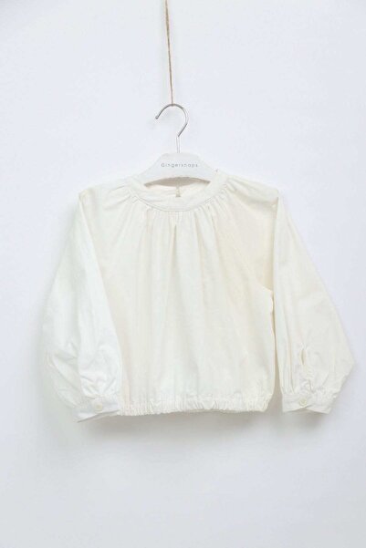 Gingersnaps Girls' Long Sleeve Solid Crop Blouse