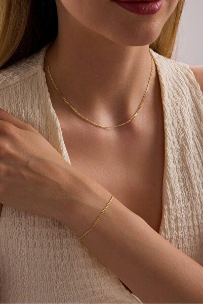 Tufanlar Kuyumculuk 14 Ayar Nonna Altın Zincir Kolye (1.90 mm)