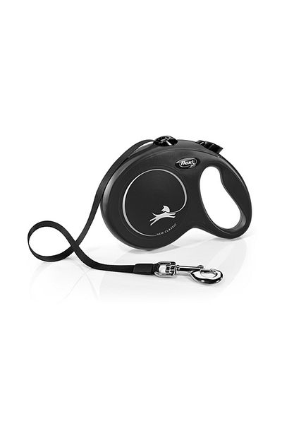 Flexi New Classic Stripe Automatic Dog Walking Leash Large Black 5 Mt
