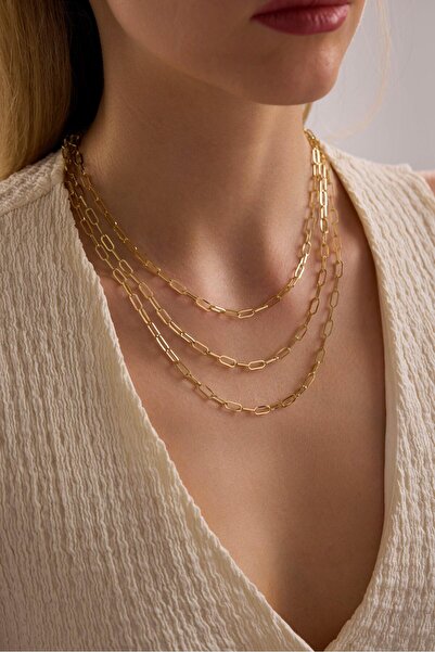 Tufanlar Kuyumculuk 14 Ayar Ataç Altın Zincir Kolye (3.65 mm)