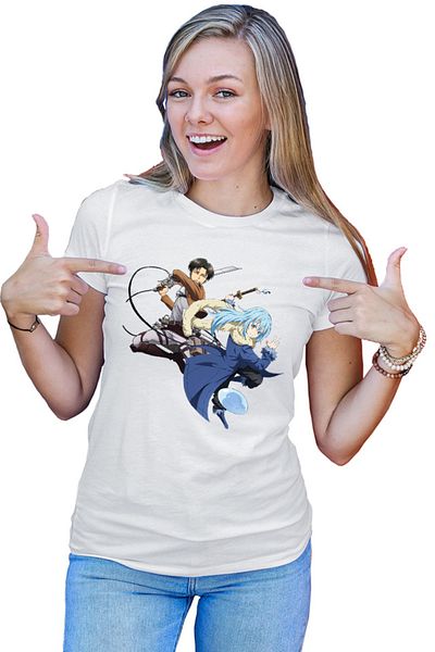 OEM Tricou dama TenSura Slime Isekai Rinmuru Levi Attack on Titan