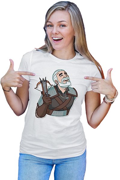 OEM Tricou dama The Witcher Geralt Demon Slayer Cartoon Play