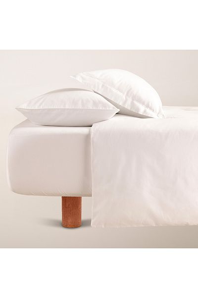 Penelope Set cuvertură pilotă din satin 100% bumbac 160x220 cm alb - Seria Lia