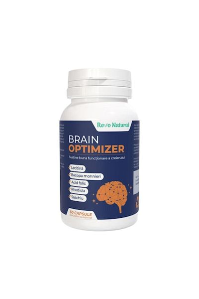 Revo Natural Premium food supplement for memory, concentration Brain Optimizer 60 capsules, Revo