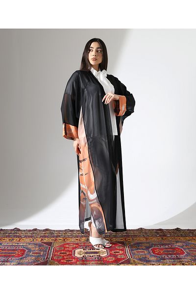 Fi'l Arz Fashion Long Chiffon Abaya