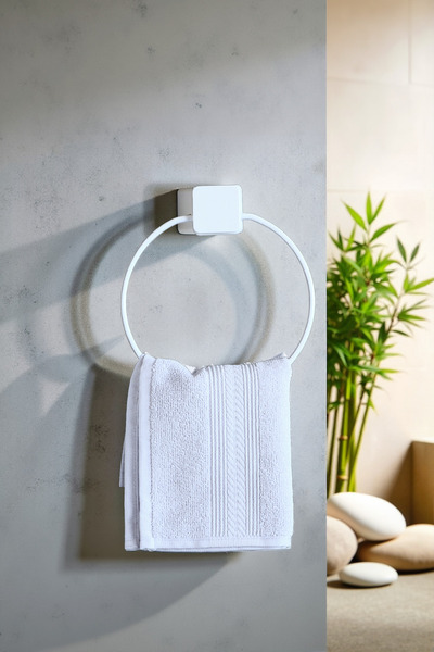 Hagen Ömür Boyu Paslanmaz Siyah Yapışkanlı Havluluk Banyo Askısı Banyo Havlul...