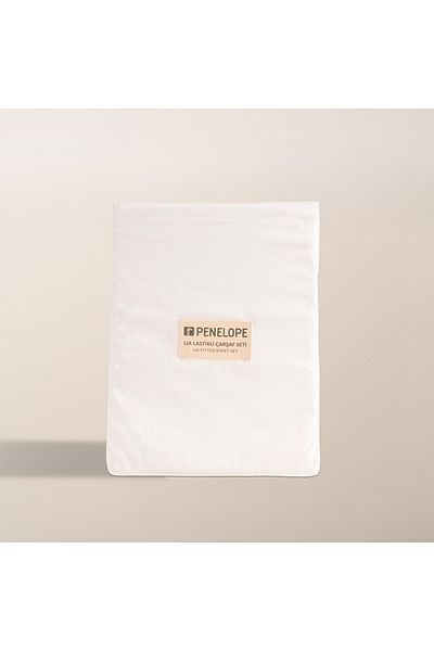 Penelope Set cuvertură pilotă din satin 100% bumbac 160x220 cm alb - Seria Lia
