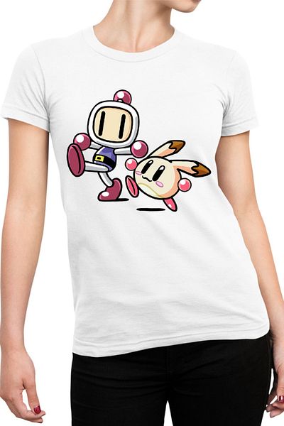 OEM Tricou dama Bomberman Kirby Game Arcade 2D